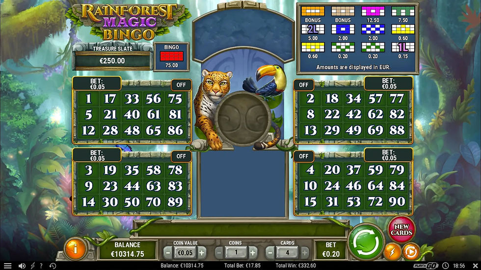 Spill nå - Rainforest Magic Bingo