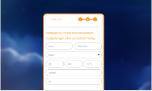 Fyll inn personalia i neste steg