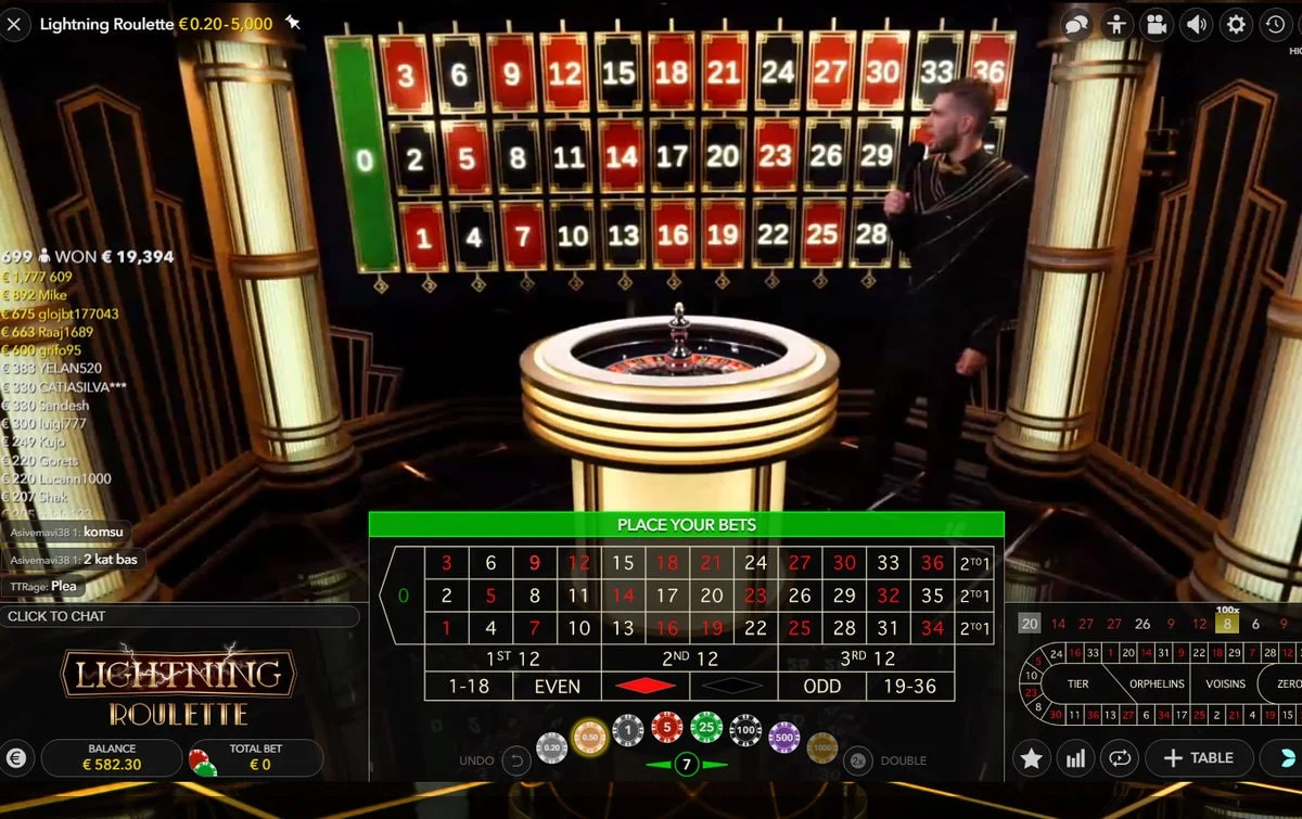 Live roulette