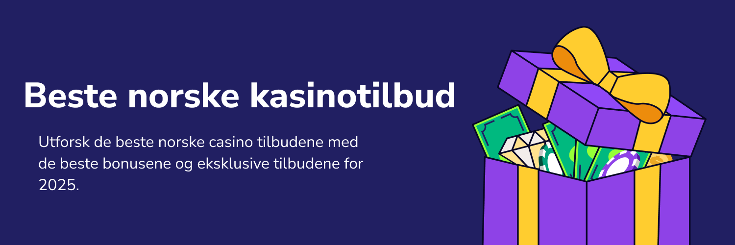 Beste norske kasinotilbud- banner