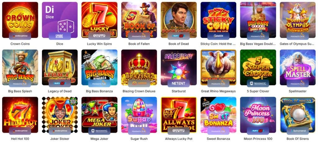 Forhåndsvisning av spilleautomater på Ice Casino