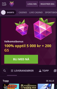 Klikk på «registrer deg»