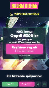 Gå til Rocket Riches og klikk på sign up