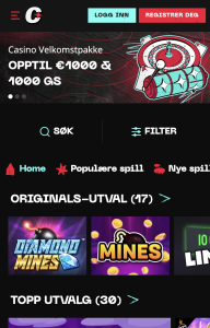 Gå til nettstedet og trykk registrer deg: 