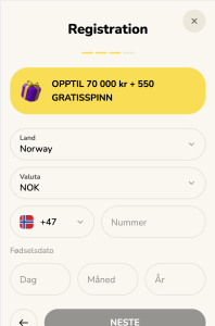 Velg brukernavn og passord