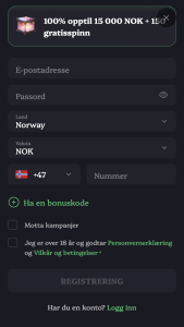 Fyll ut personopplysninger