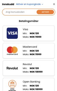 Gjør første innskudd