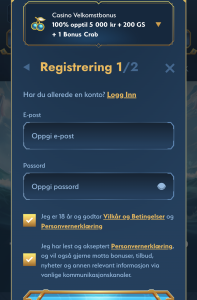 Opprett brukerkonto