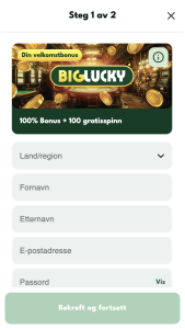 Skriv inn e-post og passord