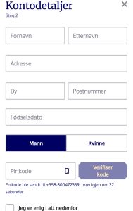 Godta regler, vilkår og informasjonskapsler