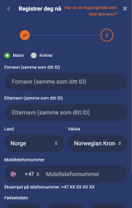 Skriv inn personlige detaljer