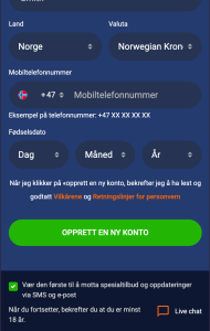 Godkjenn vilkårene