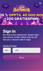 Fyll inn mobilnummer