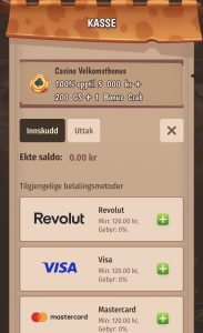 Sett inn penger