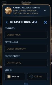 Fyll inn personlig informasjon