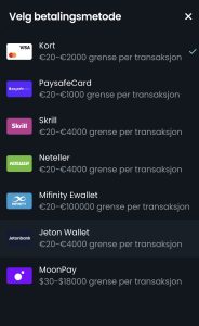 Gjør første innskudd