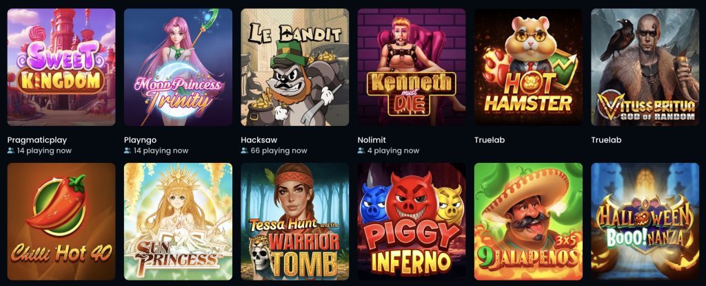 Spillutvalg hos Snatch Casino