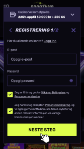 Fyll inn e-post og passord
