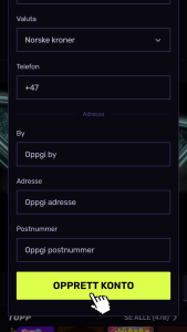 Oppgi personlige opplysninger