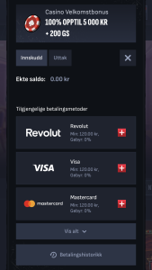 Gjør første innskudd
