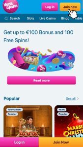 Trykk på Bli med nå-knappen