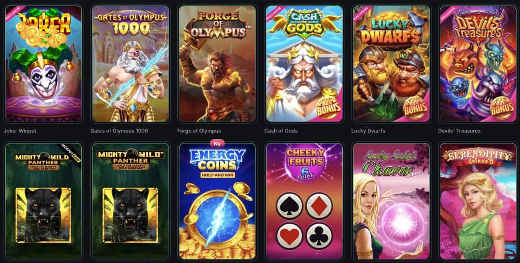 Spillutvalg hos Kinbet Casino