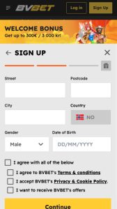 Gjennomfør registrering
