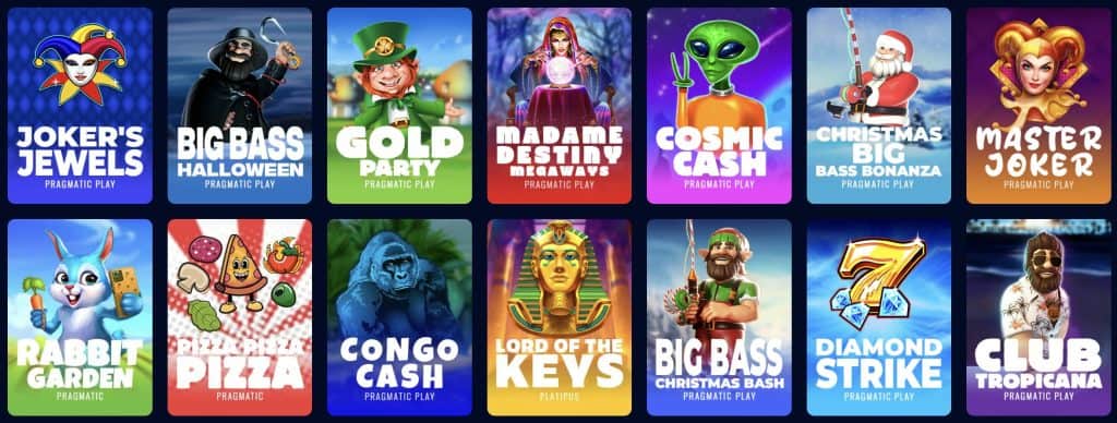 Spillutvalg hos StarzSpins Casino