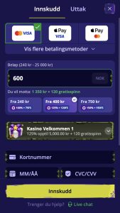 Gjør ditt første innskudd