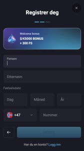 Legg inn personopplysninger