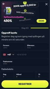 Fullfør registreringen